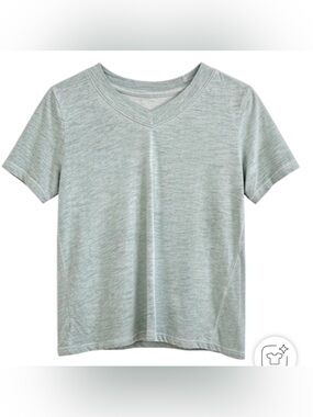 Eileen Fisher 100%  Organic Cotton Blue Tee T Shirt Top